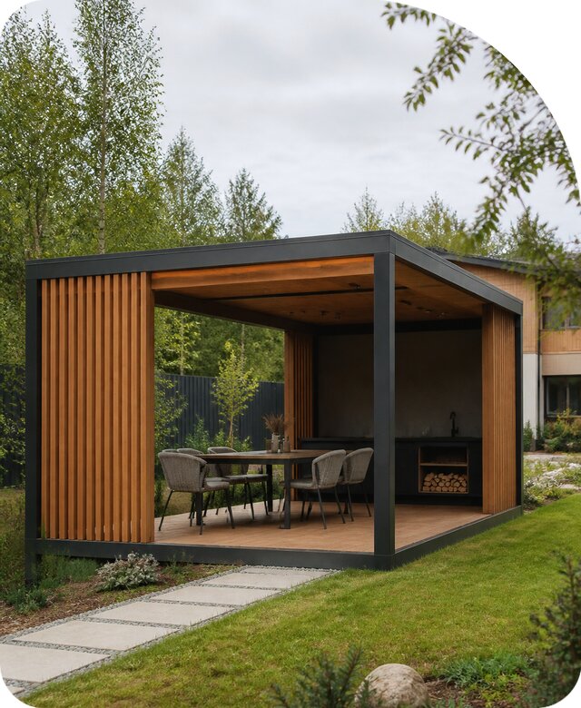 Прямоугольная беседка в Новосибирске под ключ от 96577 р. | РадиДОМА-Нвс